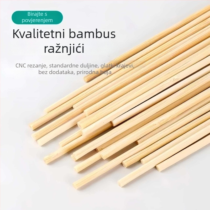 Kvalitetni bambus štapići za jednokratnu upotrebu za roštilj, pogodna za kućnu i komercijalnu upotrebu, idealna za pržene ražnjiće