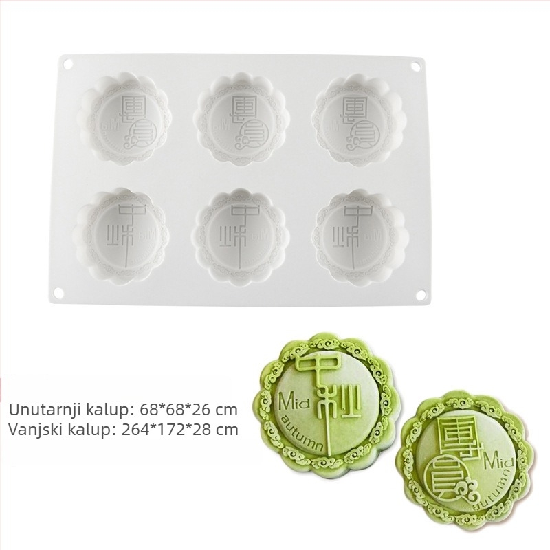 Okrugla silikon forma za pečenje mooncake, mousse, čokoladnu punu i sladoled