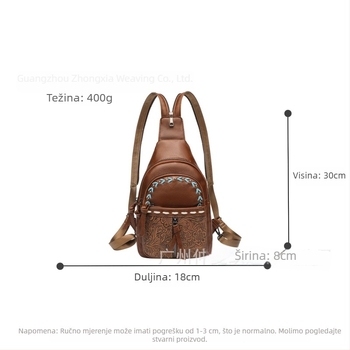 Ženska crossbody torba u retro euro-američkom stilu, kompaktna i prijenosna za svakodnevnu upotrebu na otvorenom