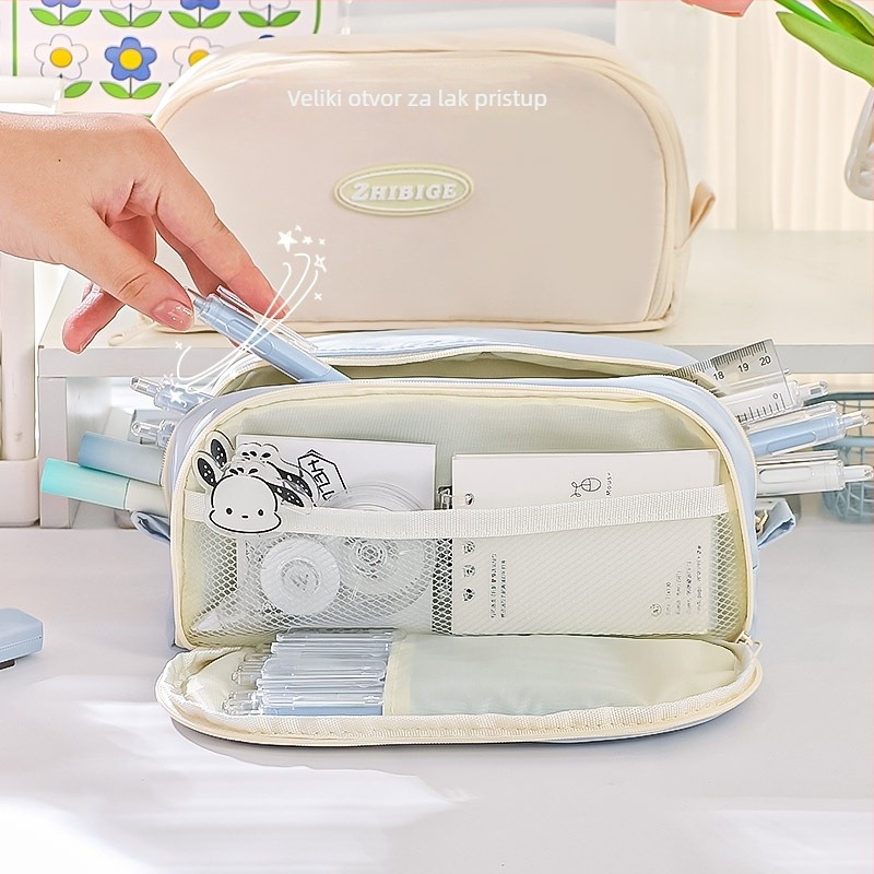 Pernica s ultral velikim kapacitetom, pleteni materijal, minimalističkog Instagram stila, za učenike