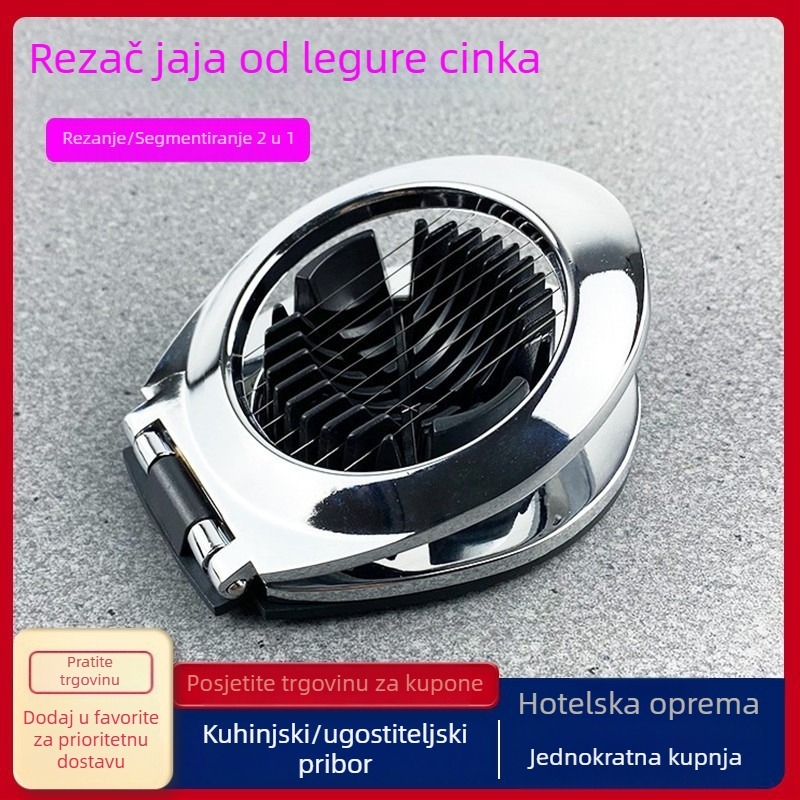 Nož za jaja od nehrđajućeg čelika, višenamjenski za kućnu upotrebu — dvostruki rezač za obična jaja i konzervirana jaja s laticama