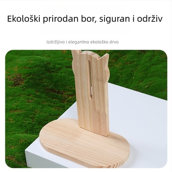 Drveni držač za hamsterski kotač