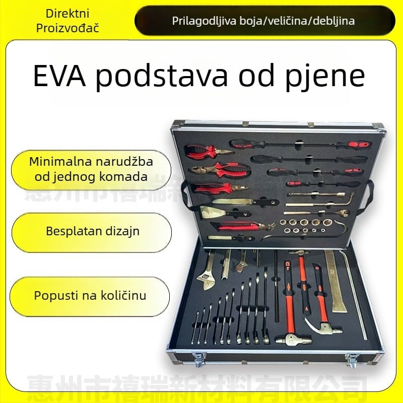 EVA pjena za unutrašnji ulošak po prilagođenom obliku, ublažavanje i zaštita od udara za kutije alata za graviranje