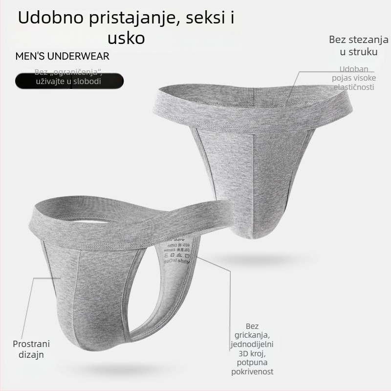 Muški tanga od pamuka s niskim strukom
