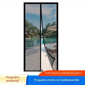 Zavjesa za vrata u francuskom stilu s Velcro trakom, bez bušenja, samoljepljiva traka za toplinsku izolaciju za staklena vrata i prozore, poluprozirna