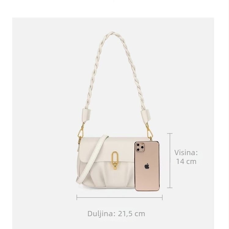 Nova luksuzna ženska torbica za ljeto, mala crossbody torbica s plisom u stilu oblaka