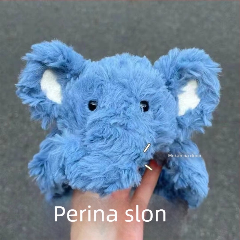 Plavi plišani slon, penkal s karikaturnom lutkom, velik kapacitet, ekološka kutija za školske potrepštine
