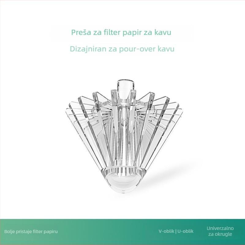 Presa za papir za filter kave pour-over V60 – oblik U i V, oblik šalice, universalna
