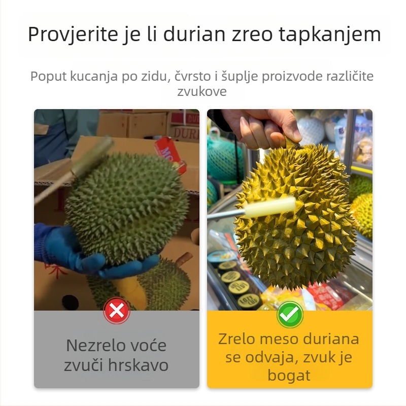 Durian otvarač s štapićem i klipsom