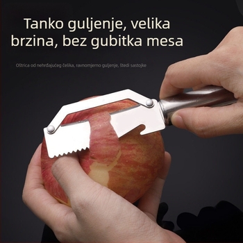 Višefunkcionalni oguljivač od nehrđajućeg čelika za brzo oguljavanje voća i povrća, jednostavan za korištenje, izdržljiv kuhinjski alat