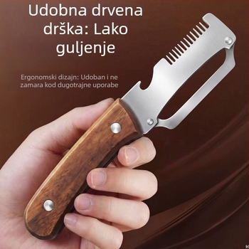 Nehrđajući čelični kuhinjski nož, višenamjenski za luk i povrće, nož za cvjetove kalamara, oštar ljuštitelj za zeleni luk