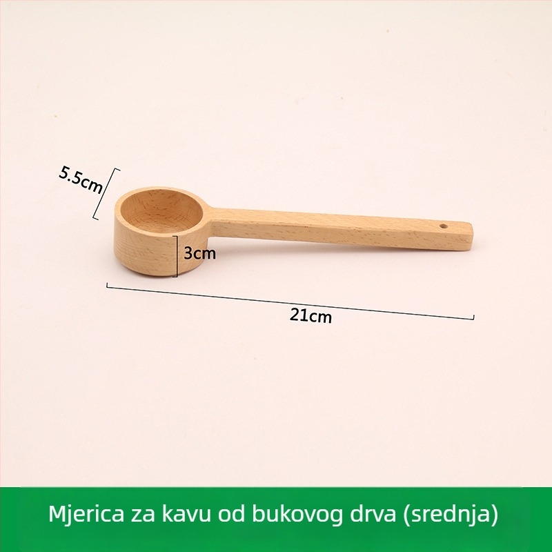 Europska drvena mjera žlica za zrna kave, drvena jušna žlica, žlica za sol, mjerač za praške