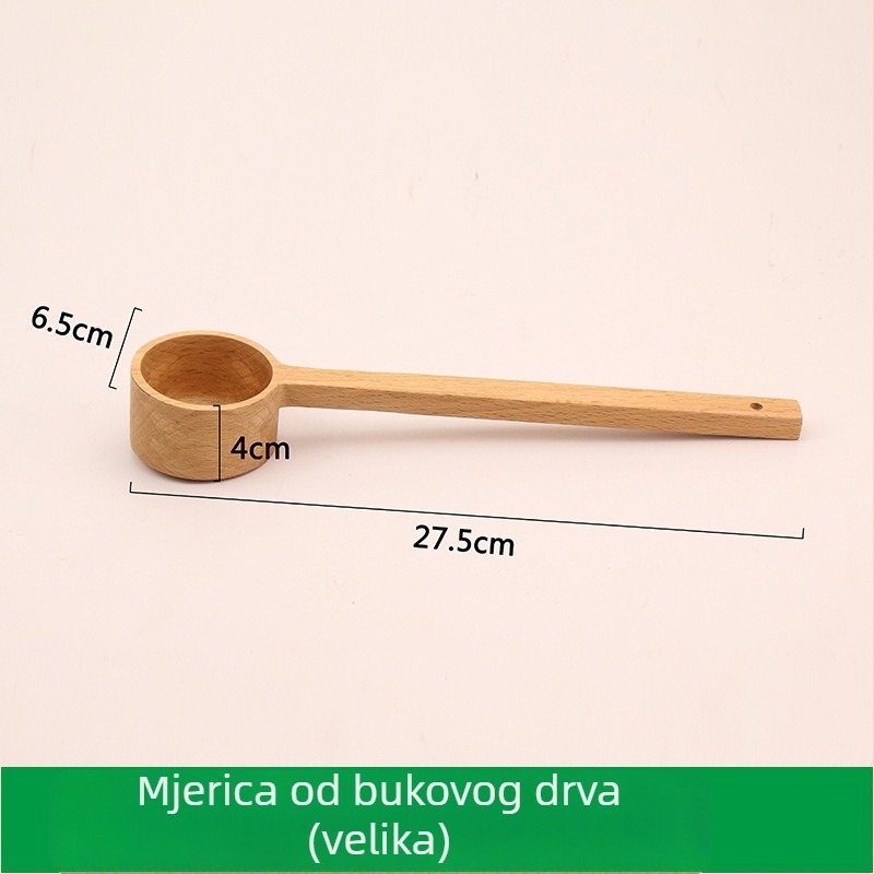 Europska drvena mjera žlica za zrna kave, drvena jušna žlica, žlica za sol, mjerač za praške