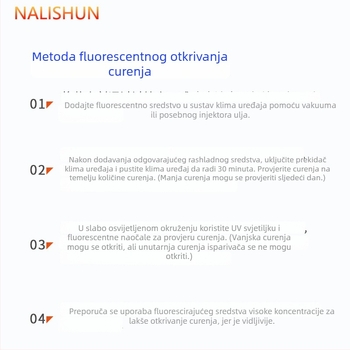 Set za detekciju curenja klime automobila s fluorescencijskim ljubičastim sredstvom, 4-dijelni set