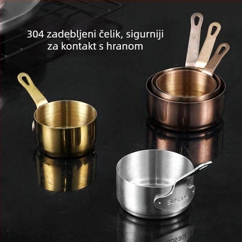 Dip šalica od 304 nehrđajućeg čelika s držačem, zlatno-tonirana posudica za umak, mali tanjur za umak od rajčice uz zapadnjački steak