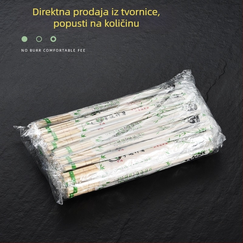 Panda bambus štapići za jednokratnu upotrebu, individualno zapakirani, uz čačkalice, 50 parova po paketu