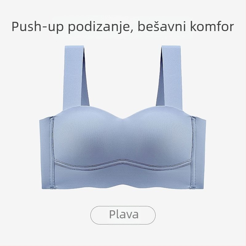 Bešivni tube-top grudnjak za male grudi, tanak, bežičan, sportski grudnjak s podrškom i oblikovanjem dojki