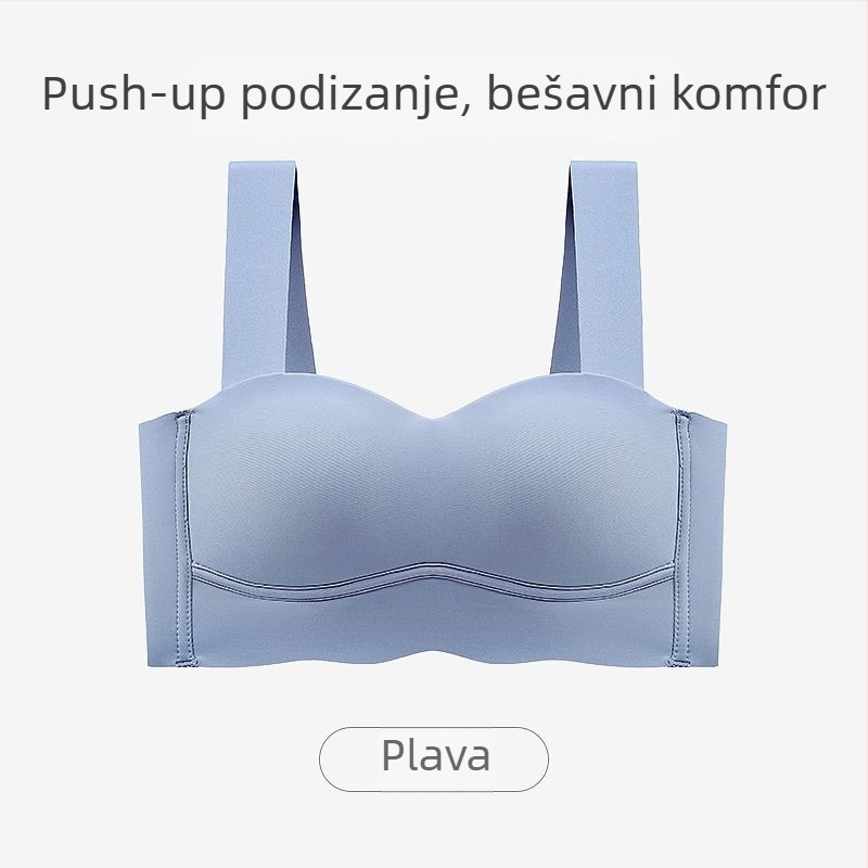Bešivni tube-top grudnjak za male grudi, tanak, bežičan, sportski grudnjak s podrškom i oblikovanjem dojki