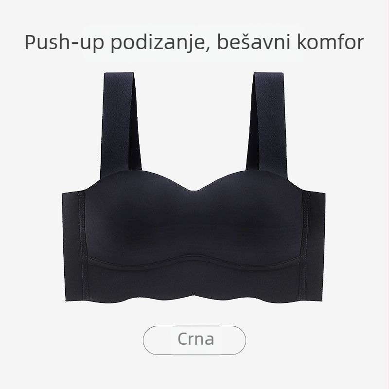Bešivni tube-top grudnjak za male grudi, tanak, bežičan, sportski grudnjak s podrškom i oblikovanjem dojki