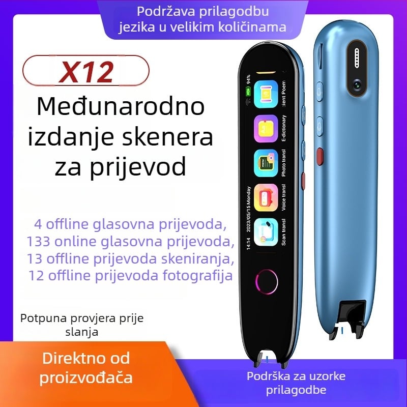 Inteligentna prevoditeljska olovka – Međunarodno izdanje sa skeniranjem i offline prijevodom, višenamjenski elektronički riječnik olovka (kineski, engleski, japanski, korejski)