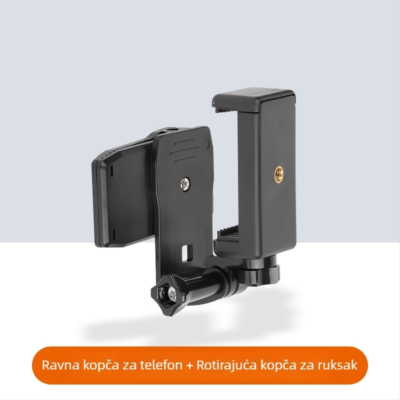 Držač telefona na ruksaku s rotirajućom kopčom, snimanje iz prvog lica