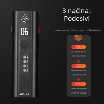 Set svjetala za bicikl: snažno prednje svjetlo i stražnje svjetlo za noćnu vožnju, vodootporno za planinske i cestovne bicikle, za djecu