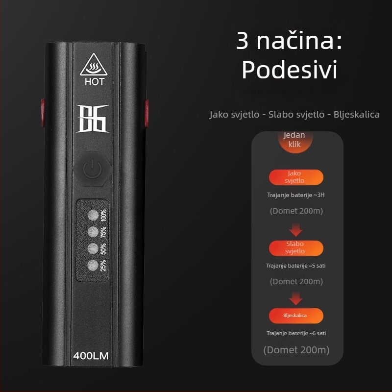Set svjetala za bicikl: snažno prednje svjetlo i stražnje svjetlo za noćnu vožnju, vodootporno za planinske i cestovne bicikle, za djecu