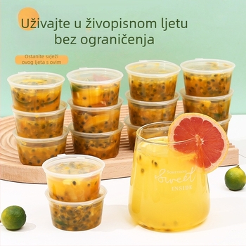 Jednokratna kutija za porcije s odjelima za umake i začine, marakuja, kutija za zamrzavanje limuna, mala kutija za take-away