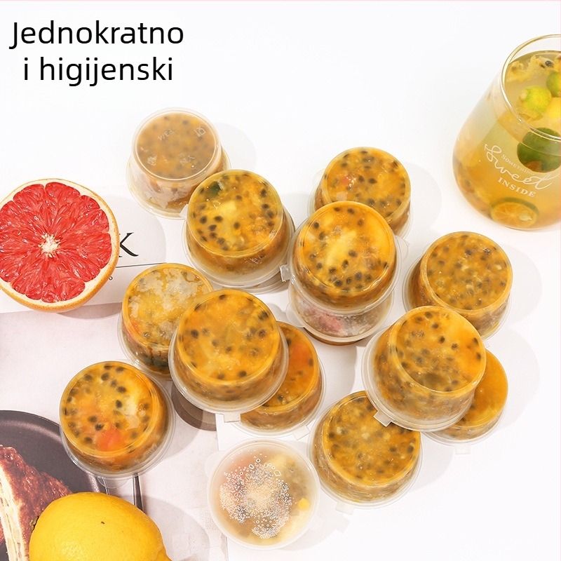 Jednokratna kutija za porcije s odjelima za umake i začine, marakuja, kutija za zamrzavanje limuna, mala kutija za take-away