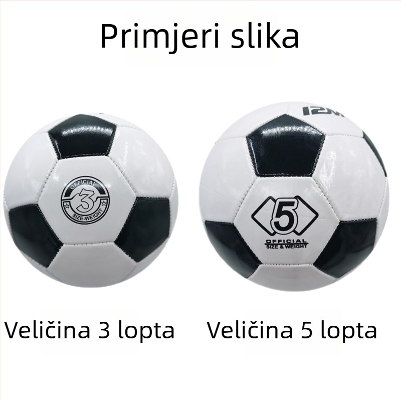 Nogomet za trening veličine 5 za učenike osnovne i srednje škole, PVC lopta, gumena unutarnja komora, dobra zračna čvrstoća