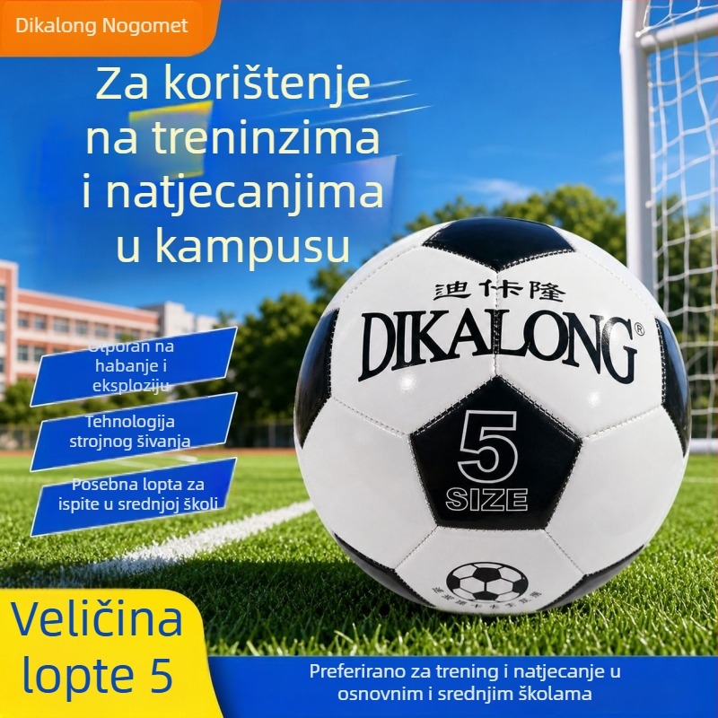 Školski nogomet veličina 5 za djecu i osnovnoškolce, lopta za trening i utak, otporno na habanje