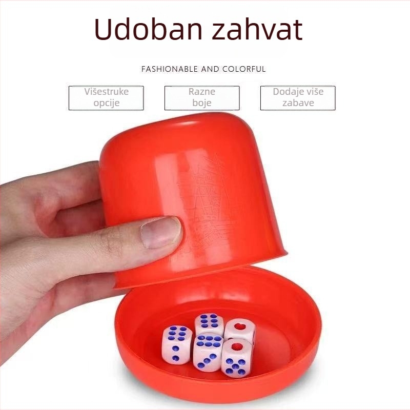Set čašica za kockice za roštilje i ulične štandove, crvene čašice za zabavu u noćnim klubovima