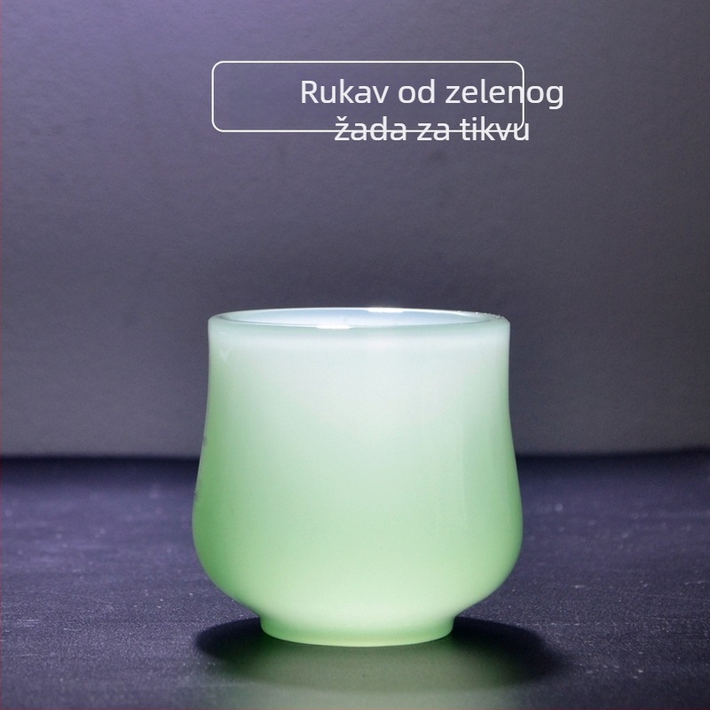 Majstor šalica: šalica od jade porcelana i staklena šalica, Kung Fu čajni set, šalica za degustaciju čaja