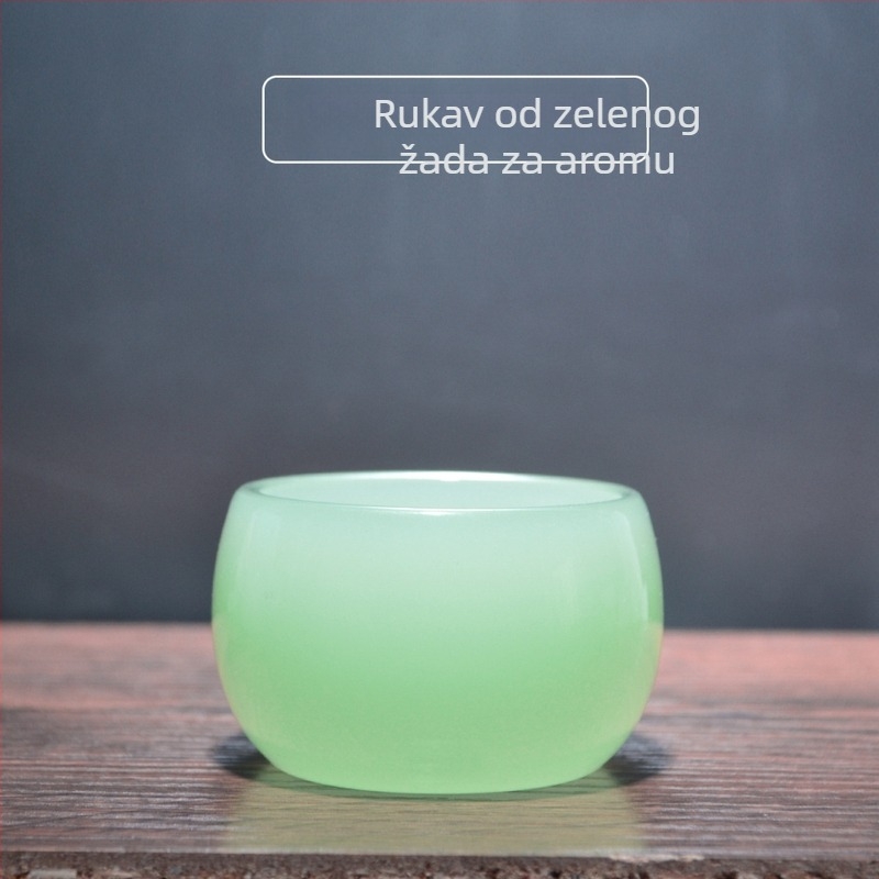 Majstor šalica: šalica od jade porcelana i staklena šalica, Kung Fu čajni set, šalica za degustaciju čaja