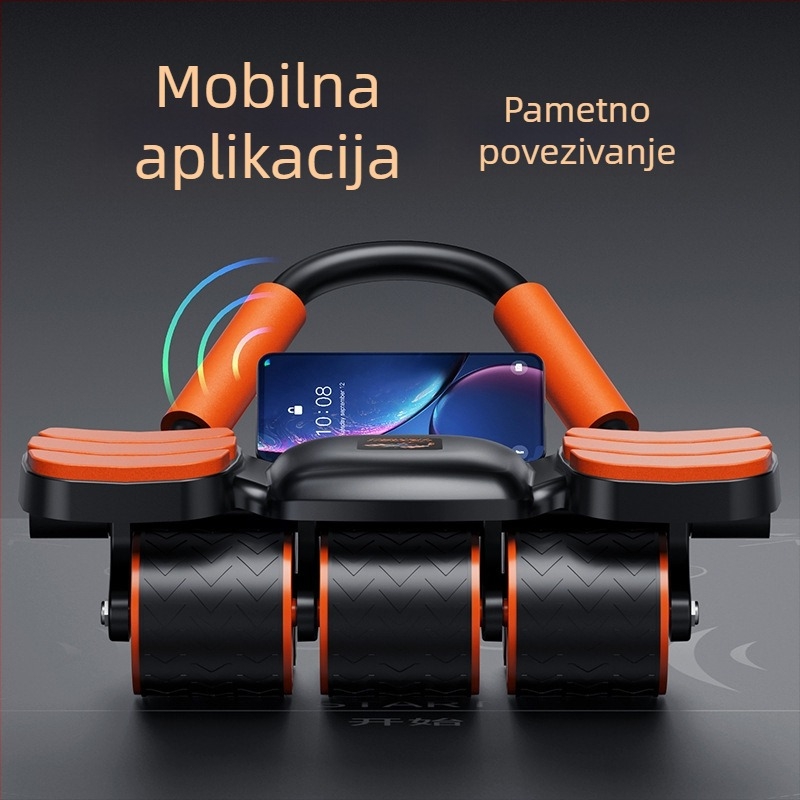 Šesterokotačni kolut za trbušne mišiće s automatskom podrškom za lakat