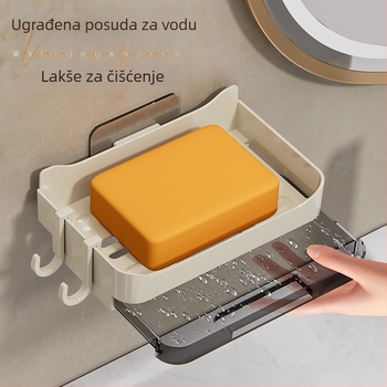 Zidni držač sapuna bez bušenja s odvodom, PP