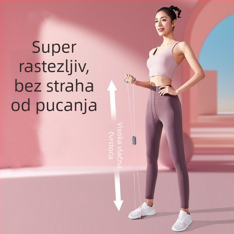 Trener otpora u obliku osam za kućne treninge s elastičnom trakom za ramena i mršavljenje.