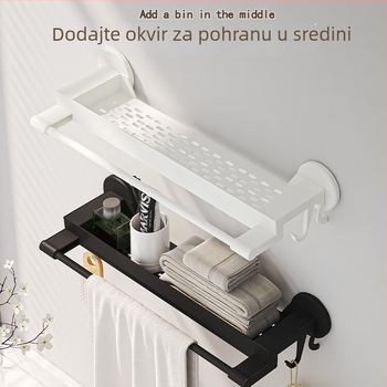 Višenamjenski sklopivi držač za ručnike, zidni, bez bušenja, kupaonica