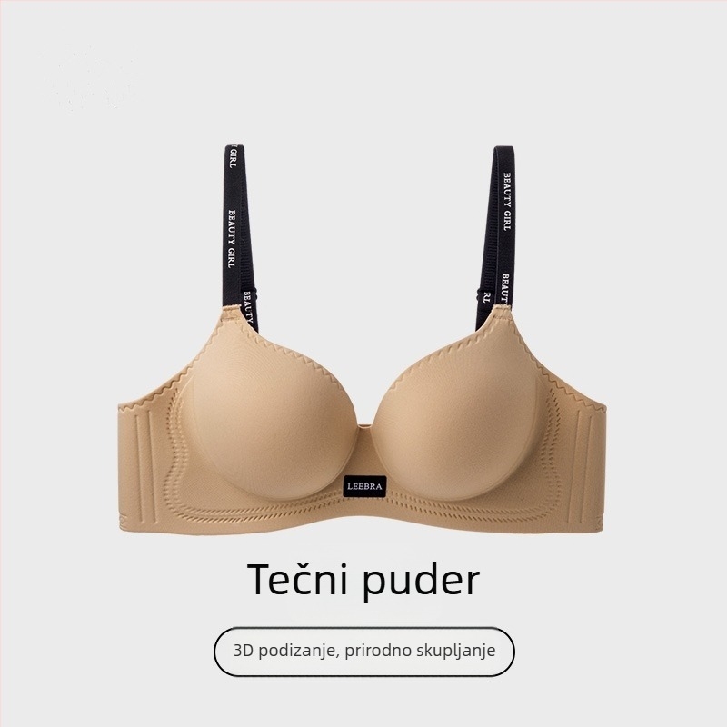 Bežični, bezšivni push-up grudnjak, 3/4 košarica, 6 cm debela kupa, za mali bust