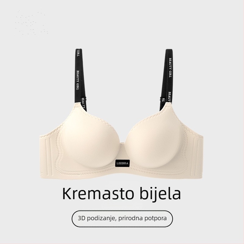 Bežični, bezšivni push-up grudnjak, 3/4 košarica, 6 cm debela kupa, za mali bust
