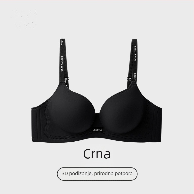Bežični, bezšivni push-up grudnjak, 3/4 košarica, 6 cm debela kupa, za mali bust