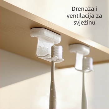FaSoLa držač četkice za zube, preklopni, bez bušenja, zidni ormar kupaonice ispod ogledala