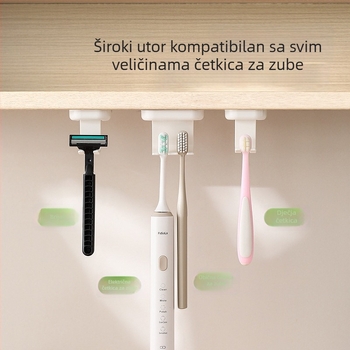 FaSoLa držač četkice za zube, preklopni, bez bušenja, zidni ormar kupaonice ispod ogledala