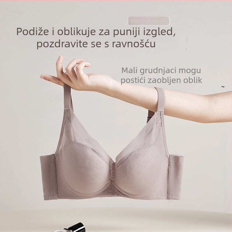 Bežični svileni grudnjak za mala prsa, podizanje i oblikovanje bočnih dijelova dojki