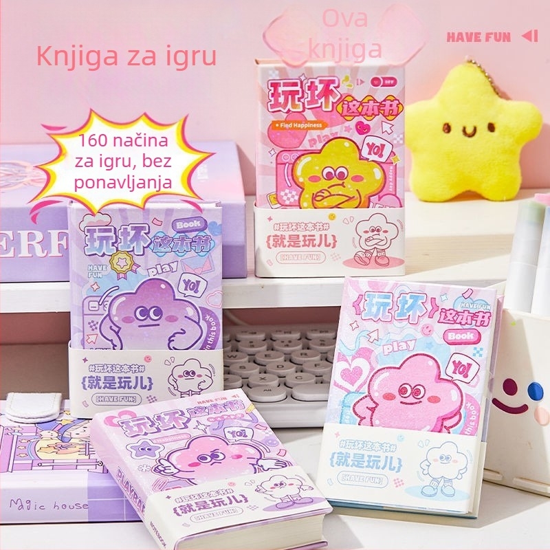 Kreativna knjiga za opuštanje uz zagonetke i bilježnicu