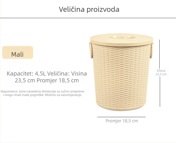Isušivački tanjurić za čaj s imitacijom ratana, okrugla kanta za ostatke čaja, spremnik za vodu sa filterom za setove Kung Fu čaja, plastična kanta
