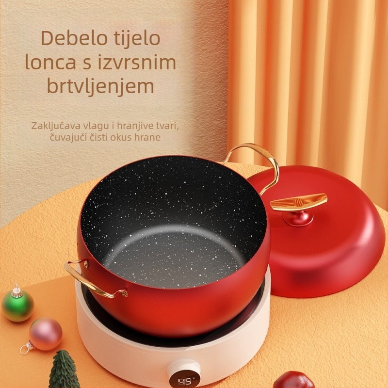 Apple lonac za kućnu upotrebu, višefunkcionalni lonac za juhu, ne lijepljiv, velik kapacitet