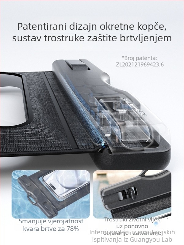 Plutajući vodootporni futrola za telefon s narukvicom za ruku, zapečaćeni zaštitni kućište za podlakticu i zglob, s osjetljivim na dodir za snorkeling