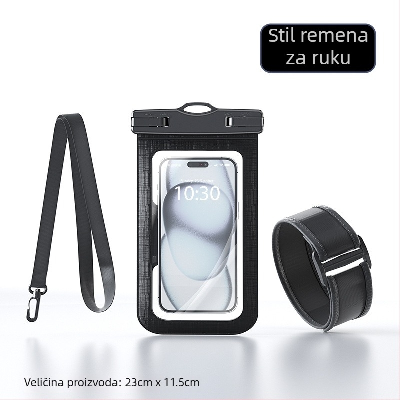 Plutajući vodootporni futrola za telefon s narukvicom za ruku, zapečaćeni zaštitni kućište za podlakticu i zglob, s osjetljivim na dodir za snorkeling