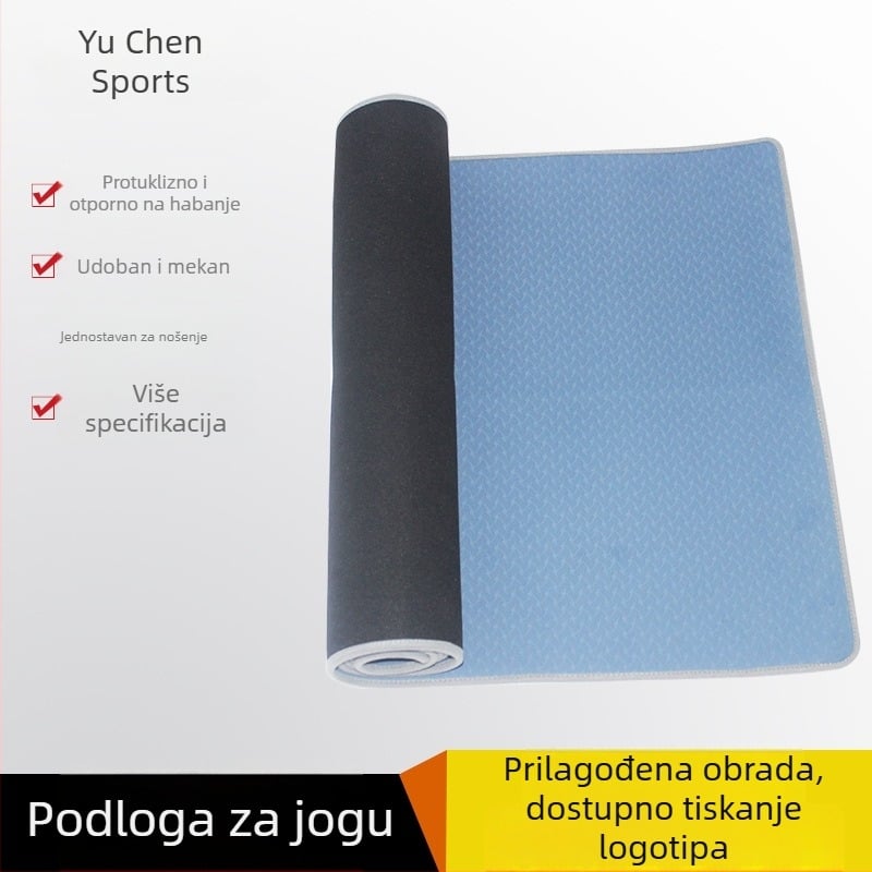 Debeli, širi neklizajući joga mat za ples i fitness, zvučna izolacija i apsorpcija udaraca za unutarnju upotrebu, EVA materijal.